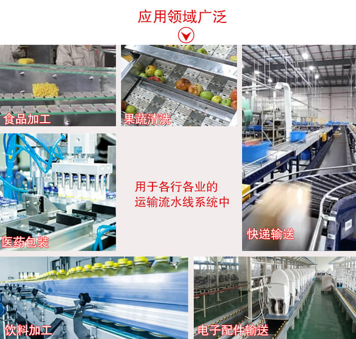 鏈板輸送機(jī)適用行業(yè)：食品加工，果蔬清洗等行業(yè)